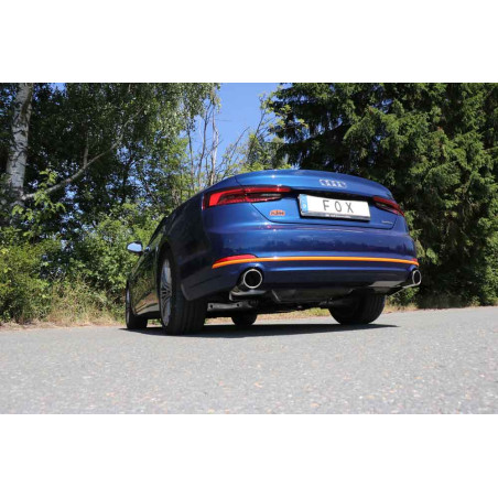 Audi A5 quattro B9 Cabrio Silenziatore posteriore destra/sinistra per 1-tubo einflutig – 1x100 Tip