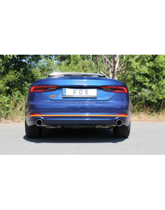 Audi A5 quattro B9 Cabrio Silenziatore posteriore destra/sinistra per 1-tubo einflutig – 1x100 Tip