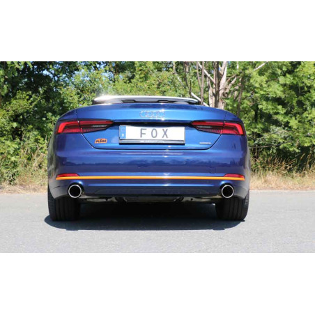 Audi A5 quattro B9 Cabrio Silenziatore posteriore destra/sinistra per 1-tubo einflutig – 1x100 Tip