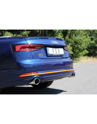 Audi A5 quattro B9 Cabrio Silenziatore posteriore destra/sinistra per 1-tubo einflutig – 1x100 Tip