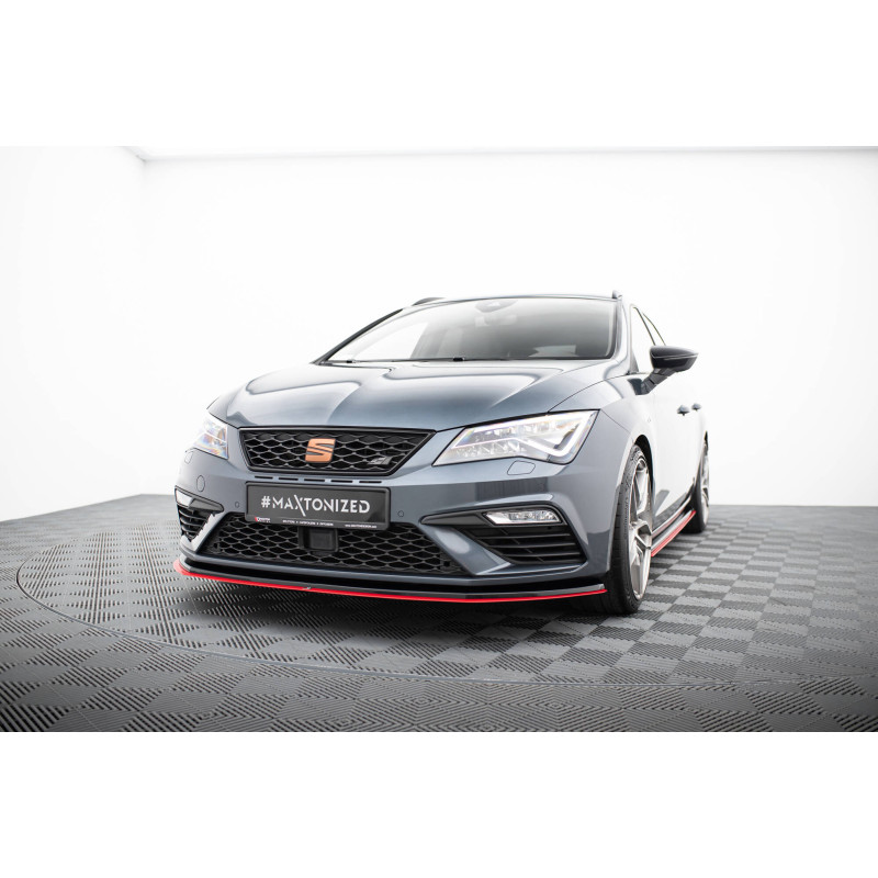 SPLITTER ANTERIORE V.3 Seat Leon Cupra / FR Mk3 FL (Cod. M-SE-LE-3F-CU-FD1G+FD3RED)