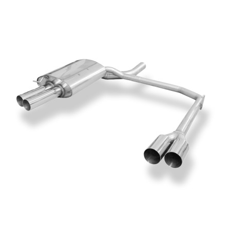 BMW E60/61 520d 525d 530d Silenziatore posteriore con uscite destra e sinistra (duplex) (Cod. F-BM03