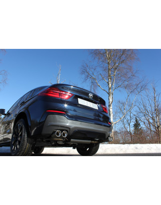 BMW X4 F26 – 35i 35d Silenziatore posteriore con uscita sinistra/destra – 2x90 t (Cod. F-BM17002