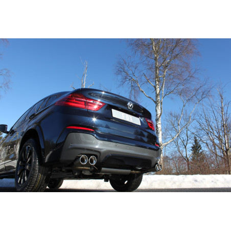 BMW X4 F26 – 35i 35d Silenziatore posteriore con uscita sinistra/destra – 2x90 t (Cod. F-BM17002