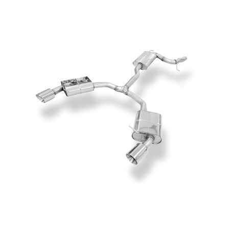 Audi A4 B9 – 2WD Silenziatore posteriore destra e sinistra, Y-pipe and mid-s (Cod. F-AU121043-295A