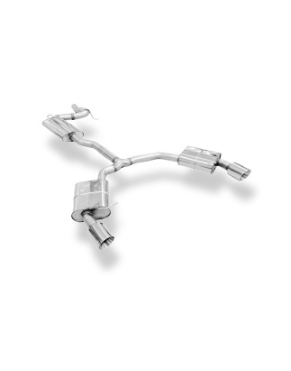 Audi A4 B9 – 2WD Silenziatore posteriore destra e sinistra, Y-pipe and mid-s (Cod. F-AU121043-295A