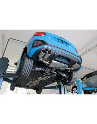 Audi Q2 Silenziatore posteriore con uscite destra e sinistra con Silenziatore anteriore - (Cod. F-AU