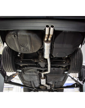 BMW E28 520i senza CAT – final and Silenziatore anteriore – 2x63 (Cod. F-BM030322-044-HA)