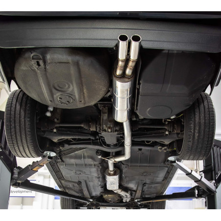 BMW E28 520i senza CAT – final and Silenziatore anteriore – 2x63 (Cod. F-BM030322-044-HA)