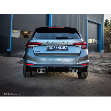 Skoda Fabia PJ Silenziatore posteriore con valvola di scarico exit destra e sinistra (Cod. F-SK05305