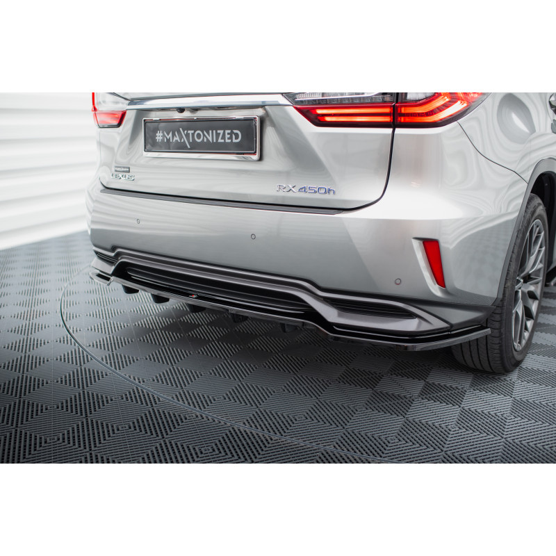 Splitter posteriore Lexus RX Mk4 H (con barre verticali) (Cod. M-LE-RX-4-H-RD1+RD2G)