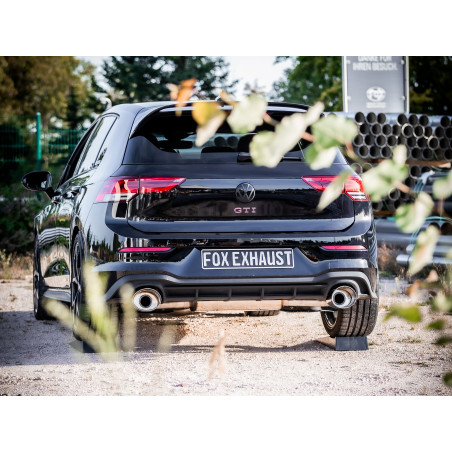 VW Golf 8 GTI End e pre-silencer, outlet destra/sinistra 80mm - (Cod. F-VW057035-469-HA)
