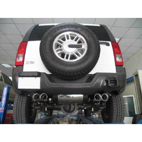 Hummer H3 Silenziatore uscita posteriore destra e sinistra – 2x100 tipo (Cod. F-HU011005-296)