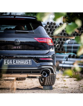VW Golf 8 GTI End e pre-silencer, outlet destra/sinistra 80mm - (Cod. F-VW057035-469B-HA)