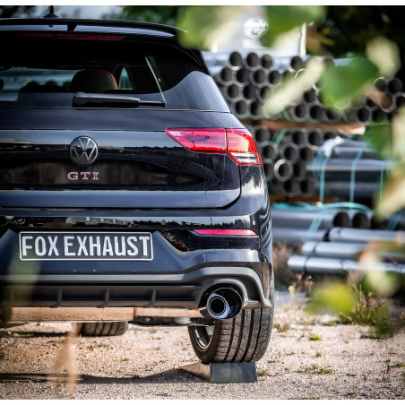 VW Golf 8 GTI End e pre-silencer, outlet destra/sinistra 80mm - (Cod. F-VW057035-469B-HA)