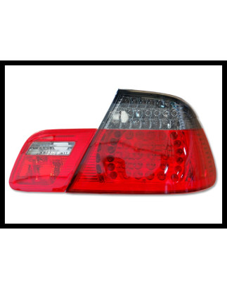 Fari Posteriori BMW E46 '98-'05 CC, Led, Red, Chromed, Smoked (Cod. E-FAB0112)