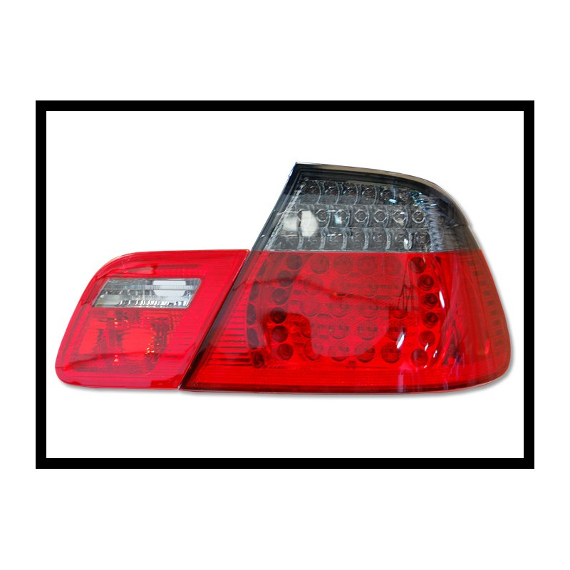 Fari Posteriori BMW E46 '98-'05 CC, Led, Red, Chromed, Smoked (Cod. E-FAB0112)