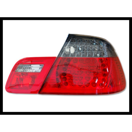Fari Posteriori BMW E46 '98-'05 CC, Led, Red, Chromed, Smoked (Cod. E-FAB0112)