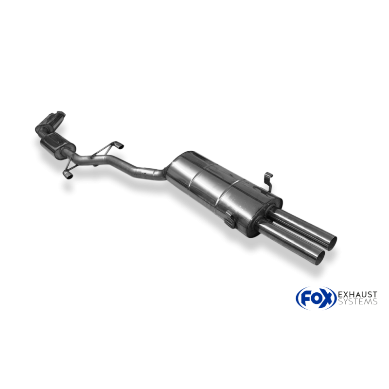 BMW E23 728i Final- mid and Silenziatore anteriore – 2x63 Tipo 14 (Cod. F-BM040042-004-HA)