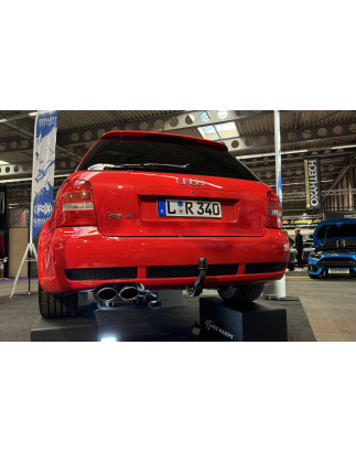 Audi RS4 B5 – Silenziatore inox 90mm - 2x106x71 Tipo 32 - incluso adattatore a Y per downpipe 76mm