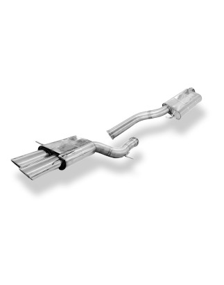 Audi RS4 B5 – Silenziatore inox 90mm - 2x106x71 Tipo 32 - incluso adattatore a Y per downpipe 76mm