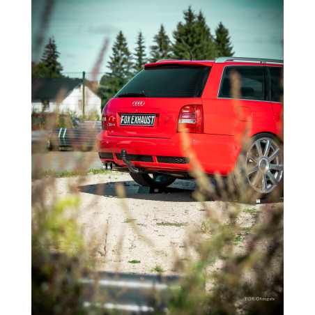 Audi RS4 B5 - Silenziatore inox 90mm - 2x106x71 Tipo 32 - incluso adattatore a Y per downpipe 76mm (
