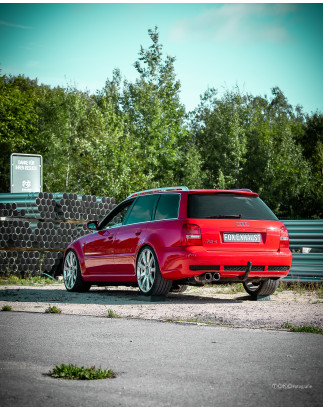 Audi RS4 B5 - Silenziatore inox 90mm - 2x106x71 Tipo 32 - incluso adattatore a Y per downpipe 76mm (