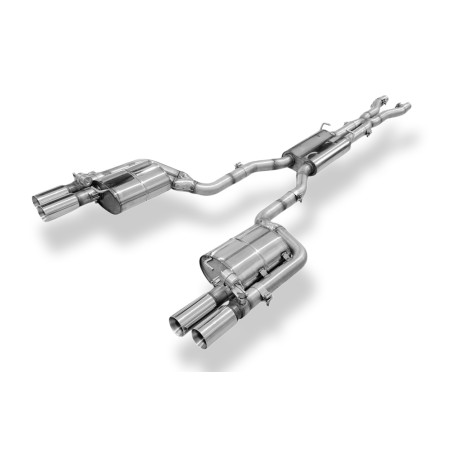 Audi RS4 B7 semisistema da catalizzatore  silenziatore posteriore (Cod. F-AU061254-270-HA)