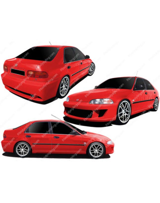 Bodykit carrozzeria Honda Civic 92/95 4D. Bang (Cod. O-Kit301)