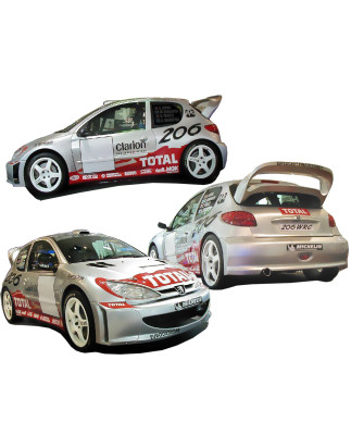 Bodykit carrozzeria Peugeot 206 WRC Wide (Cod. O-Kit122)
