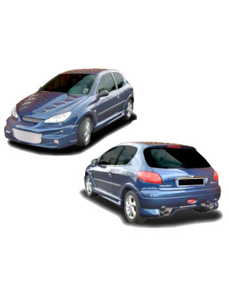 Bodykit carrozzeria Peugeot 206 BadBoy Wide (Cod. O-Kit128)
