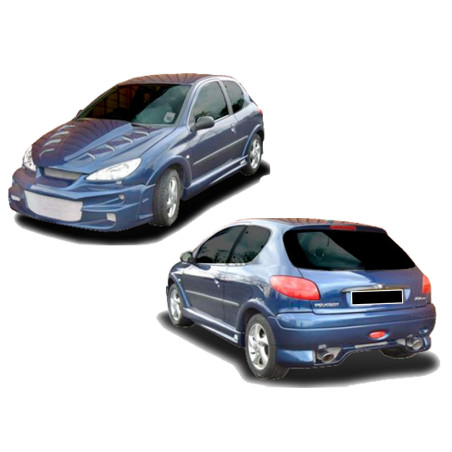 Bodykit carrozzeria Peugeot 206 BadBoy Wide (Cod. O-Kit128)