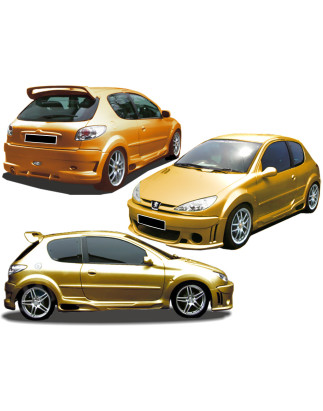Parafanghi Peugeot 206 Volverine wide (Cod. O-WA016)