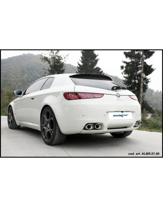 Posteriore con uscita doppia ovale 90x70 mm DX+SX ALFA ROMEO BRERA 1750 TBI - 2010 200CV (Cod. I-ALB