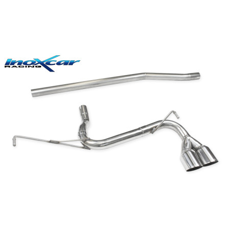 Posteriore senza silenziatore con uscita 2 x diam. 80 RACING FIAT 500X 1.0 - 2019 120CV (Cod. I-FICQ