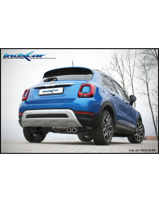 Posteriore senza silenziatore con uscita 2 x diam. 80 RACING FIAT 500X 1.0 - 2019 120CV (Cod. I-FICQ