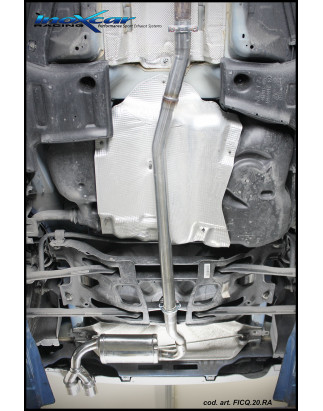 Posteriore senza silenziatore con uscita 2 x diam. 80 RACING FIAT 500X 1.0 - 2019 120CV (Cod. I-FICQ