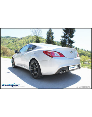 Posteriore con uscita 2 x diam. 76 RACING DX+SX HYUNDAI GENESIS 2.0I TURBO - 2011 213CV (Cod. I-HYGE