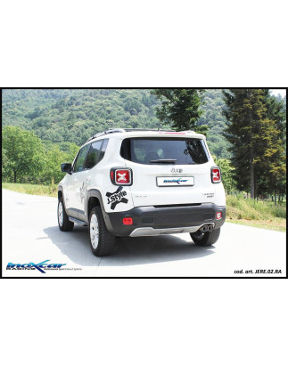 Posteriore con uscita 2 x diam. 80 RACING JEEP RENEGADE 2.0 MJT - 2016 (Cod. I-JERE.02.RA)