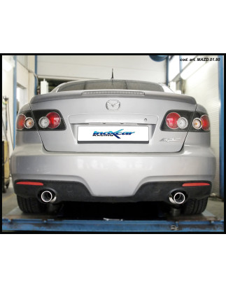 Posteriore con uscita diam. 80 DX+SX MAZDA 6 2.3 16V TURBO - 2005 260CV (Cod. I-MAZD.01.80)