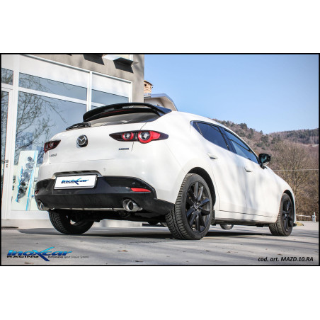 Posteriore senza silenziatore con uscita diam. 100 RACING DX+SX MAZDA 3 2.0 - 2022 (Cod. I-MAZD.10.R