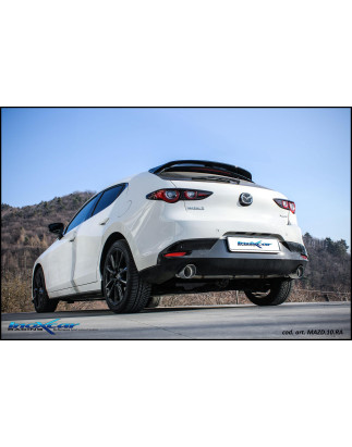 Posteriore senza silenziatore con uscita diam. 100 RACING DX+SX MAZDA 3 2.0 - 2022 (Cod. I-MAZD.10.R