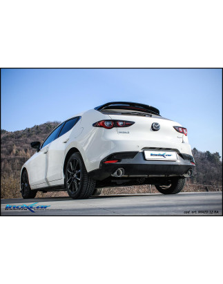 Posteriore senza silenziatore con uscita diam. 100 RACING DX+SX MAZDA 3 2.0 - 2022 (Cod. I-MAZD.12.R