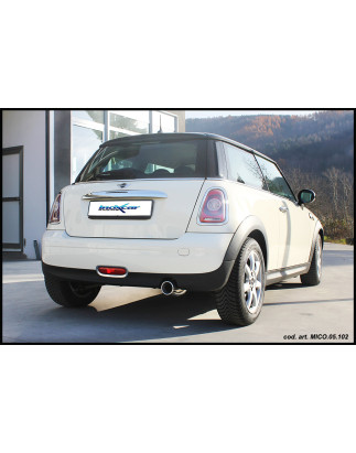 Posteriore con uscita diam. 90 X-RACE MINI ONE R56 1.4 - 2007 75CV (Cod. I-MICO.05.XR90)