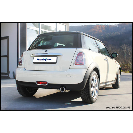Posteriore con uscita diam. 90 X-RACE MINI ONE R56 1.4 - 2007 75CV (Cod. I-MICO.05.XR90)