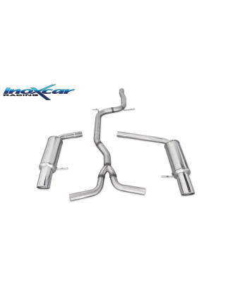 Tubo centrale diretto + posteriore con uscita DX+SX diam.100 X-RACE AUDI A4 - 2008 211CV (type B8) (