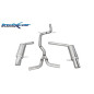 Tubo centrale diretto + posteriore con uscita DX+SX diam.100 X-RACE AUDI A4 - 2008 211CV (type B8) (