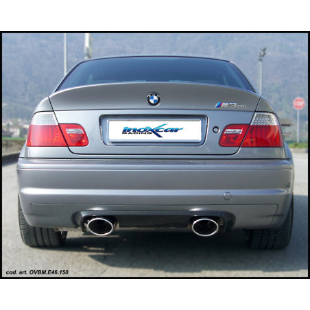 Posteriore con uscita ovale 150X105 OBLIQUO DX+SX BMW E46 M3 3.2 COUPE 6M - 2001 343CV SERIE 3 (Cod.
