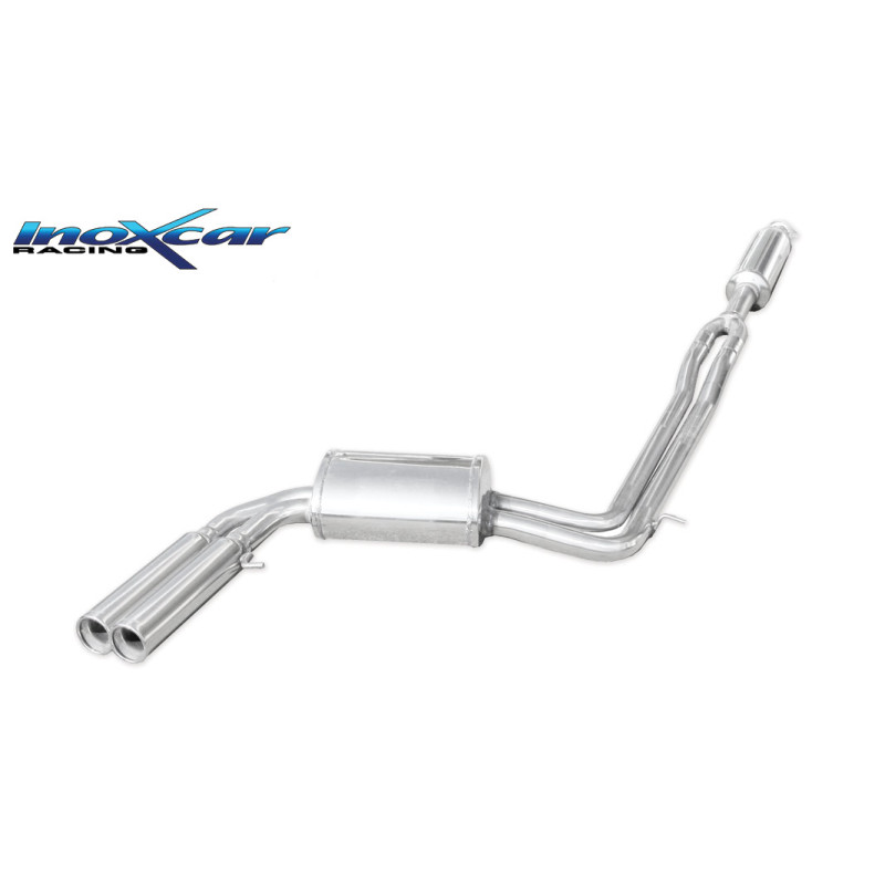Tubo centrale con silenziatore + Posteriore uscita 2 x diam. 80 RACING VOLVO V70 2.5T AWD R - 2003-2