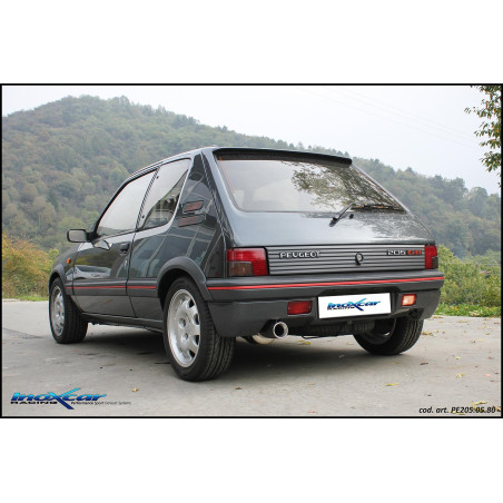 Posteriore con uscita singola diam. 80 PEUGEOT 205 1.6 GTI - 1989-1992 115CV (Cod. I-PE205.05.80)